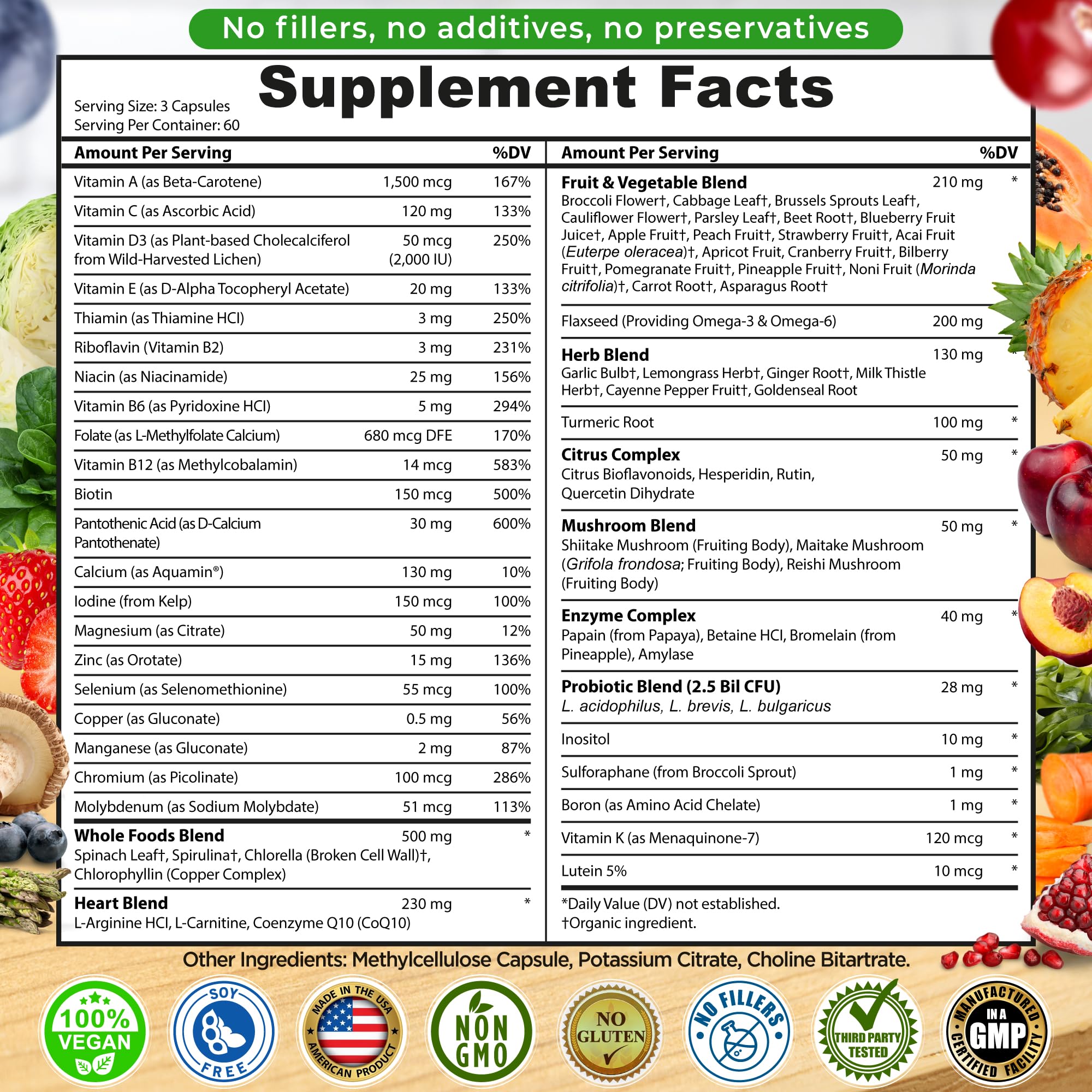 SUPPLEMENTS STUDIO Multivitamin uso diario, soporte para energía y digestión.