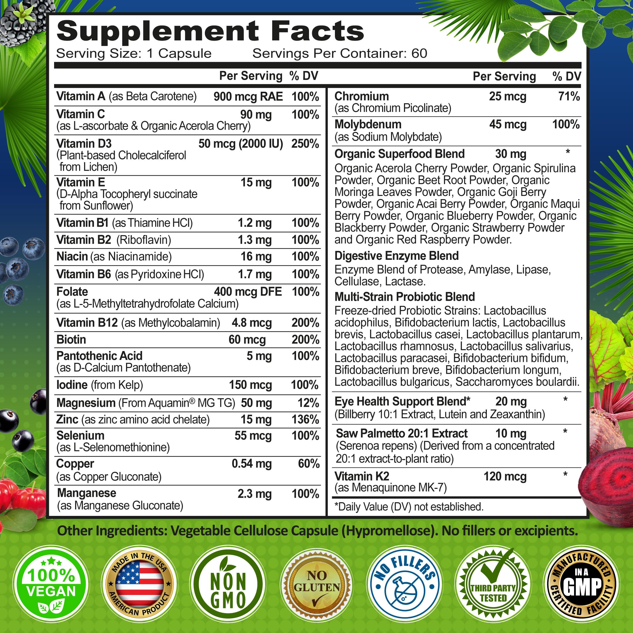 SUPPLEMENTS STUDIO probióticos y enzimas digestivas para equilibrio intestinal