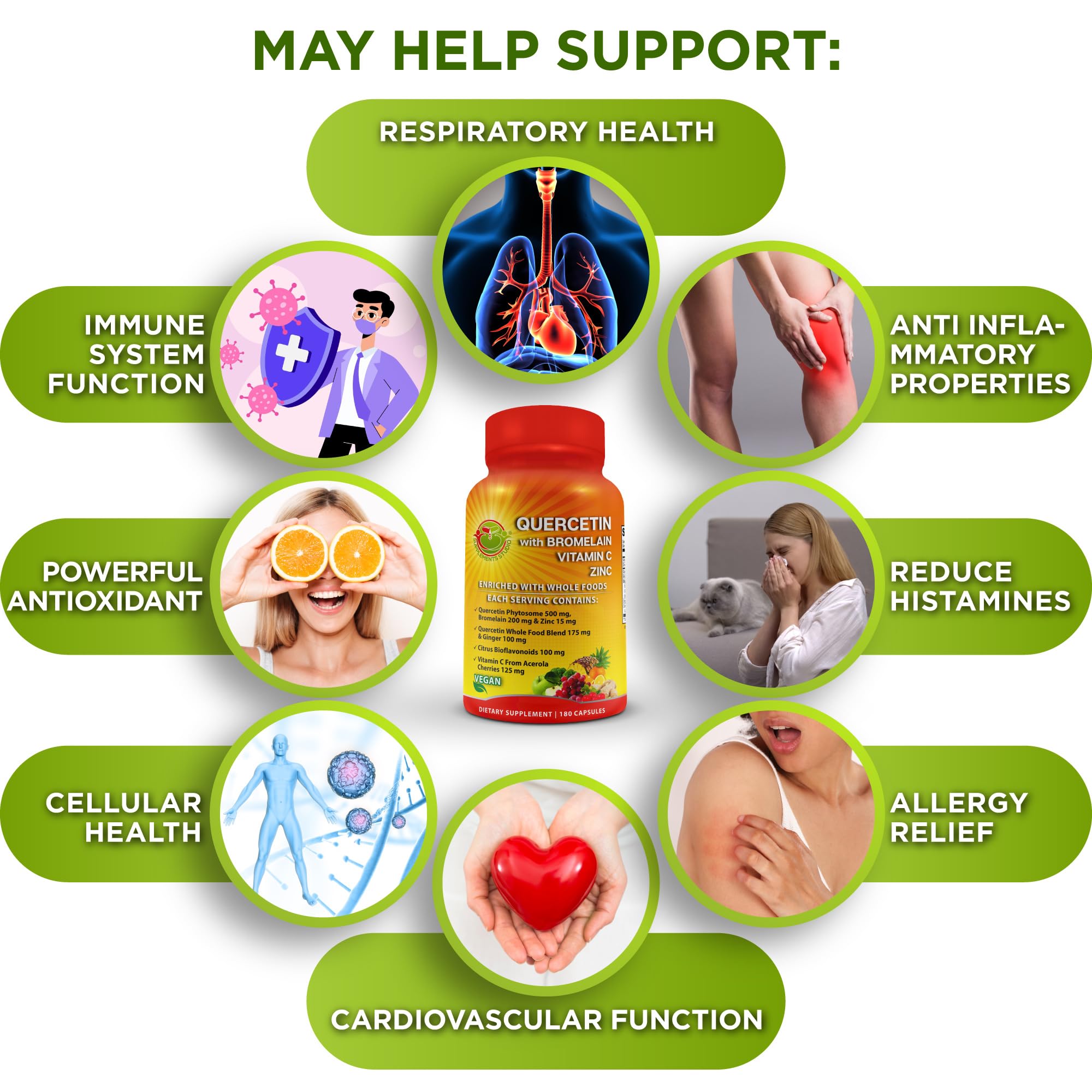 SUPPLEMENTS STUDIO presentación de 180 cápsulas con antioxidantes vegetales.