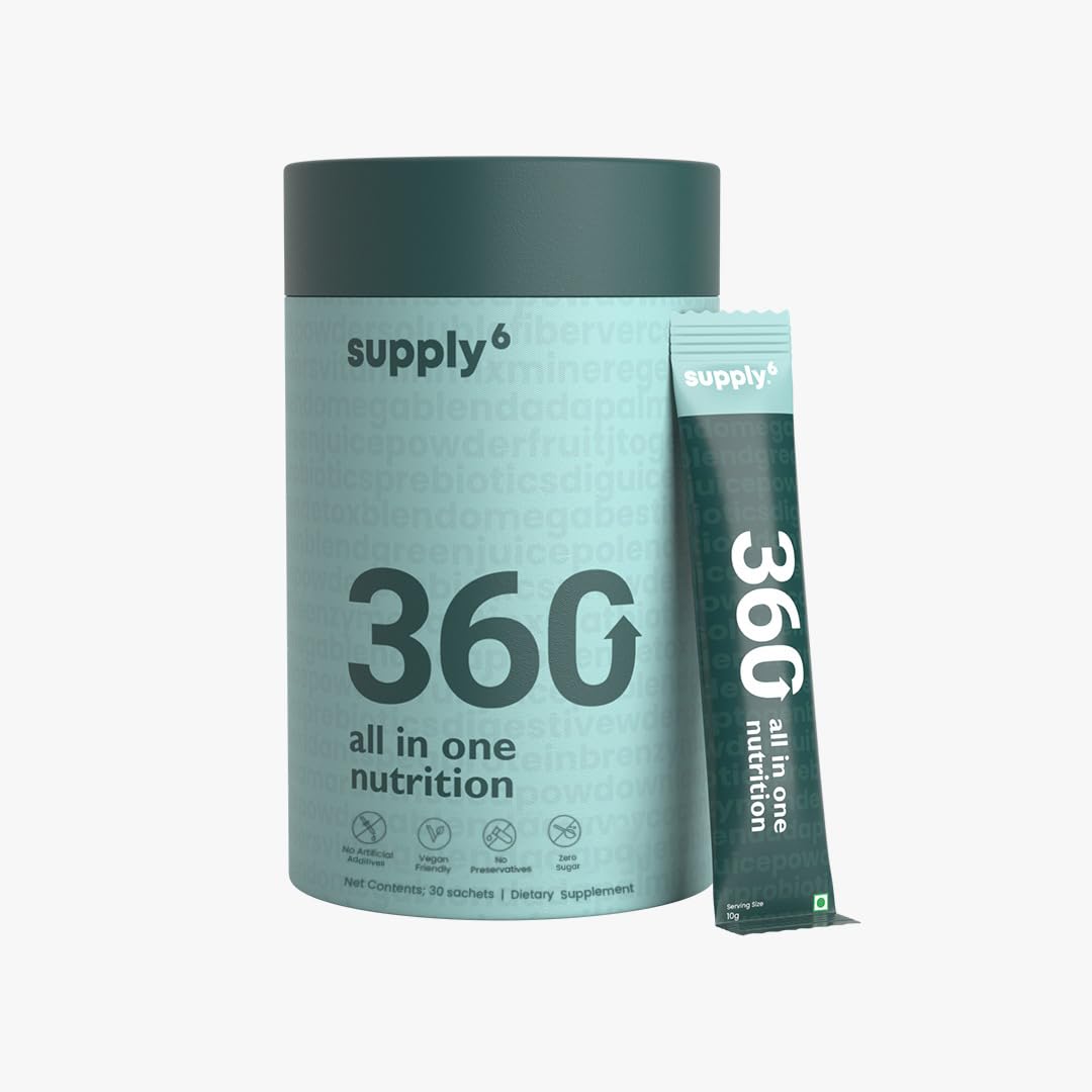 SUPPLY6 360 Verdes Polvo: ingredientes naturales para energía y bienestar diario.