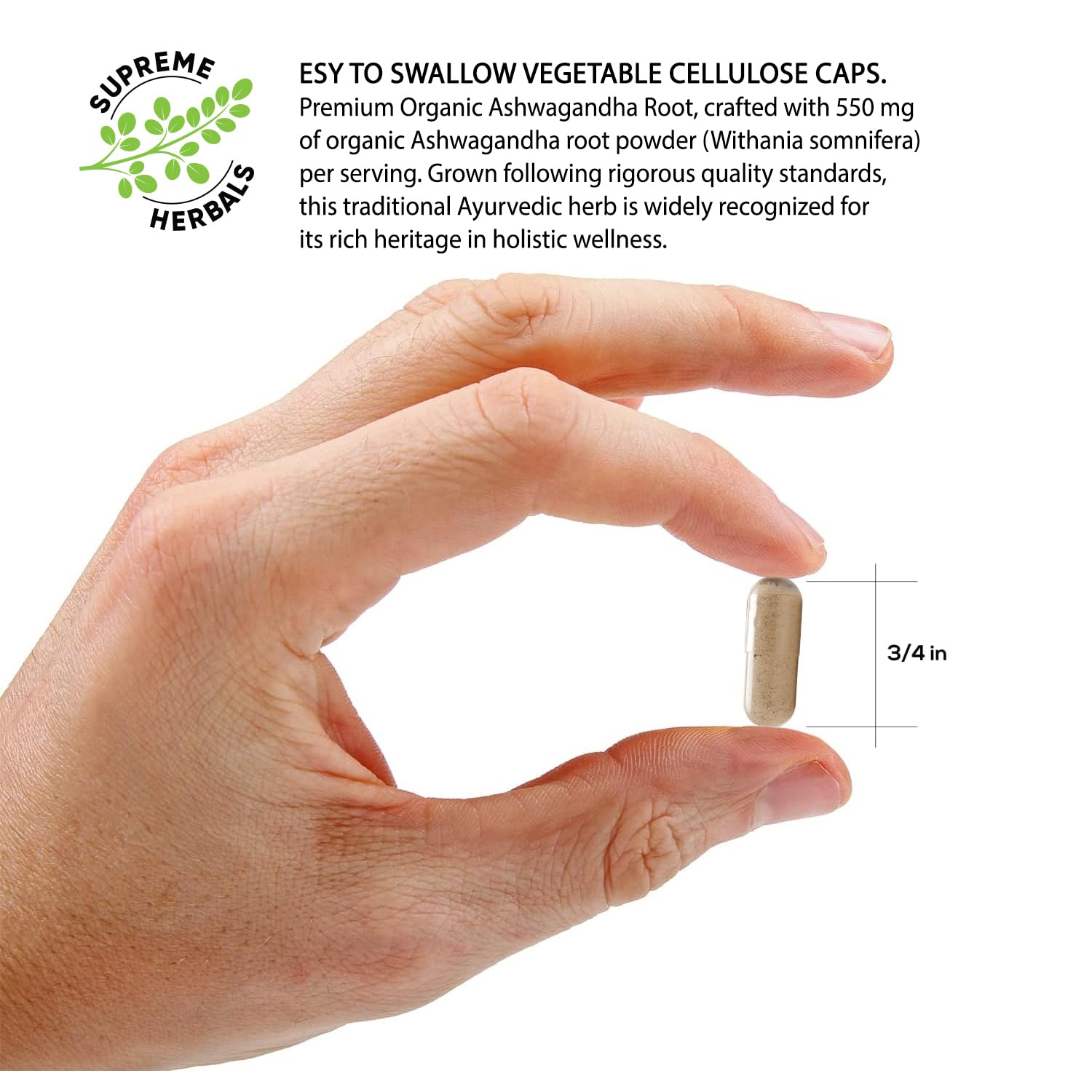 Supreme Herbals: cápsulas con L-Theanine para equilibrio diario.