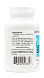Supreme Nutrition Ashwagandha Supreme, etiqueta trasera, ingredientes puros sin rellenos para consumo consciente.