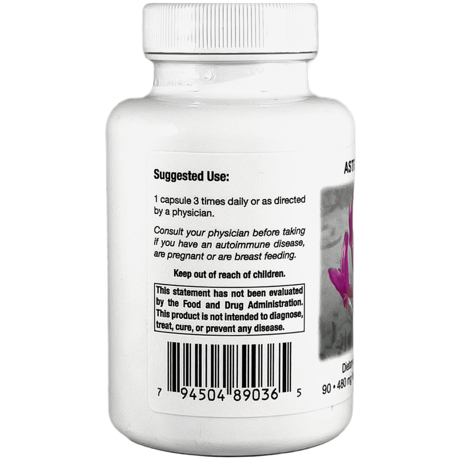 Cápsulas vegetales de Astragalus Supreme, fáciles de tragar durante la rutina diaria.