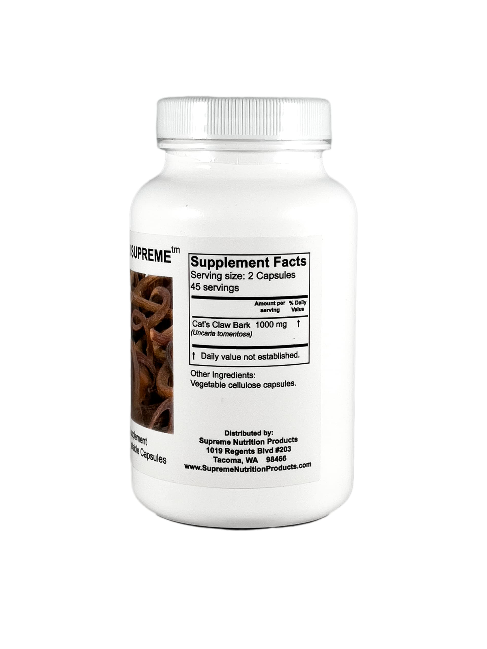 Supreme Nutrition Uña de Gato Supreme: cápsulas vegetales para estilo de vida activo