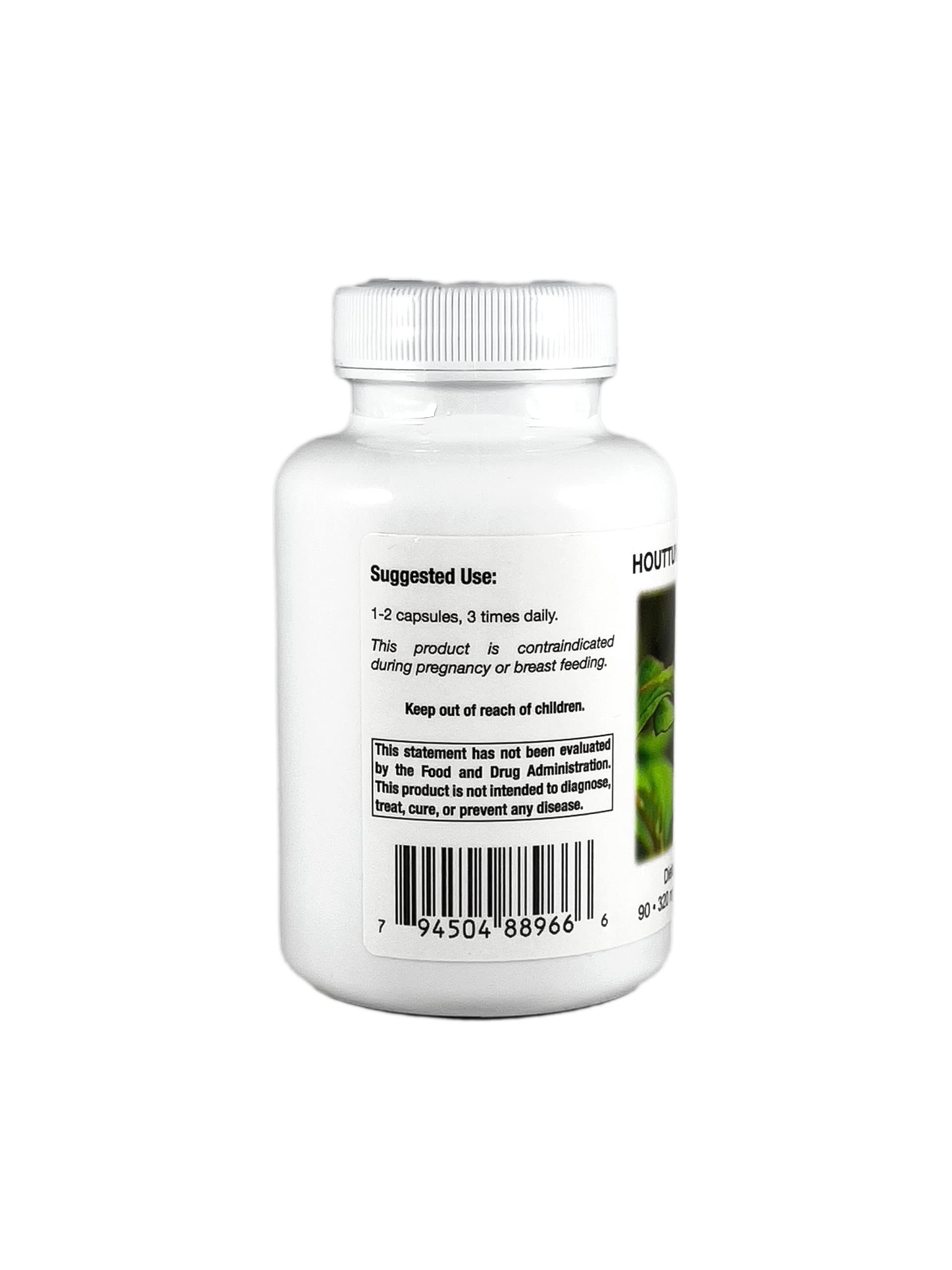 Supreme Nutrition Houttuynia Supreme: etiqueta y lote certificados para trazabilidad.