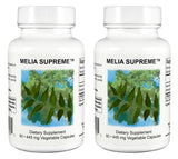 Melia Supreme de Supreme Nutrition, botella de cápsulas de neem para uso diario.