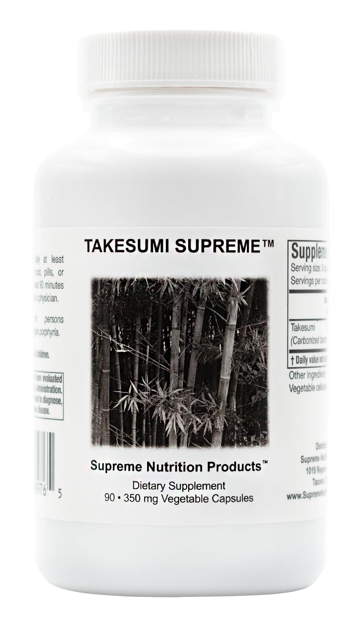 Supreme Nutrition Takesumi Supreme: cápsulas de carbón de bambú puro para uso diario.