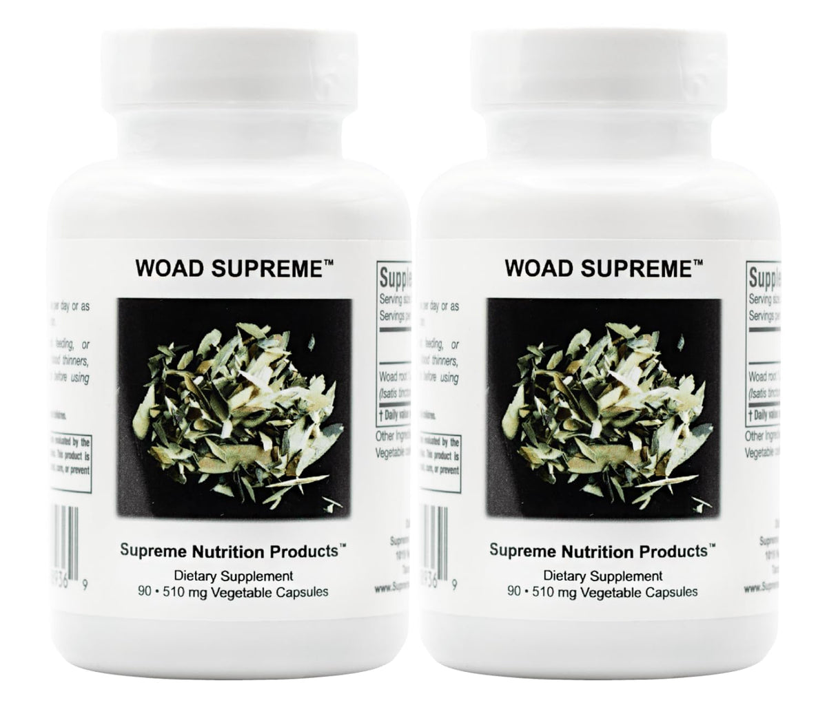 Supremo Nutrición Isatis: frente del bote con cápsulas vegetales para uso diario.
