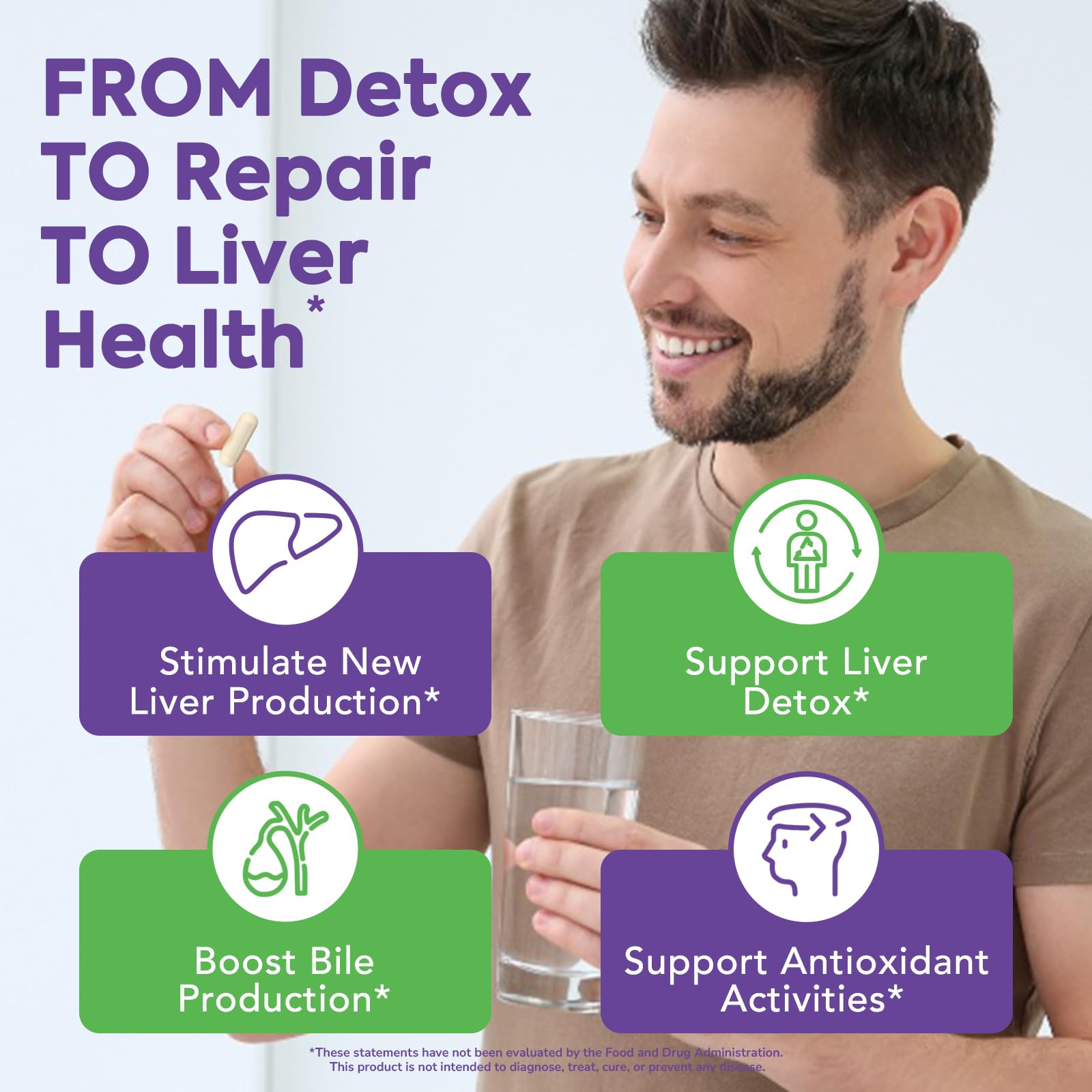 Surebounty detox hepático y reparación del hígado con fórmula segura