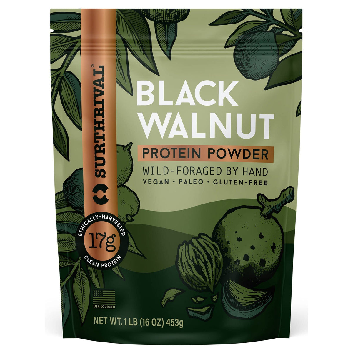 Surthrival proteína de nuez negra silvestre para batidos