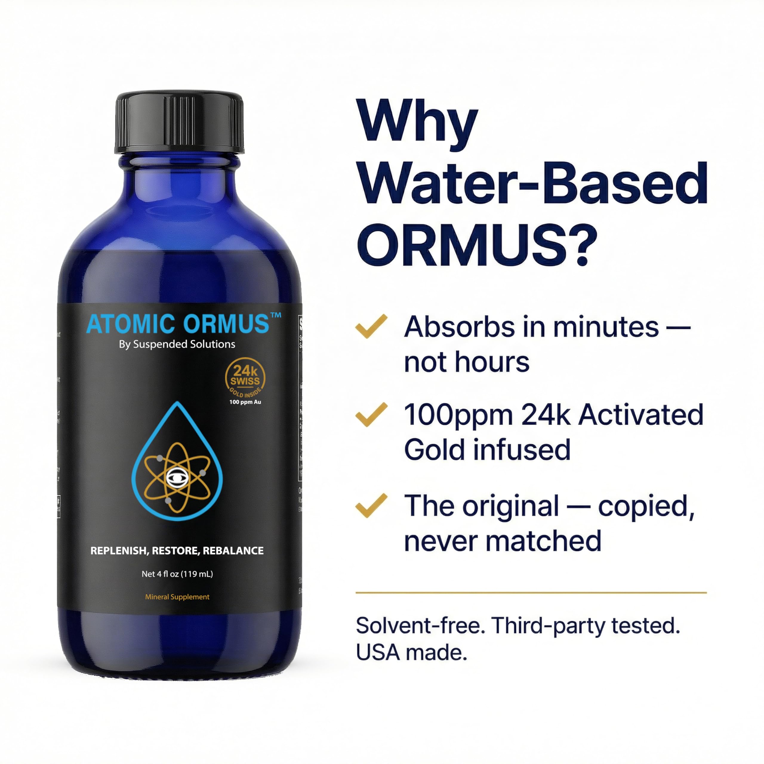 Suspended Solutions ORMUS 24k, bolsa-almacenamiento: protección sin EMF