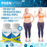 SutraHealth PhenAprin XR, etiqueta clara, identifica ingredientes y uso recomendado.