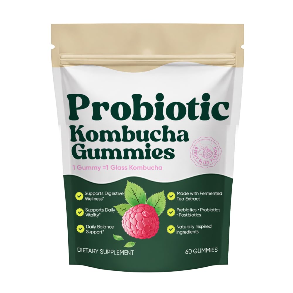 SUUDUUL gomitas de kombucha en botella, apoyo diario para la digestión.