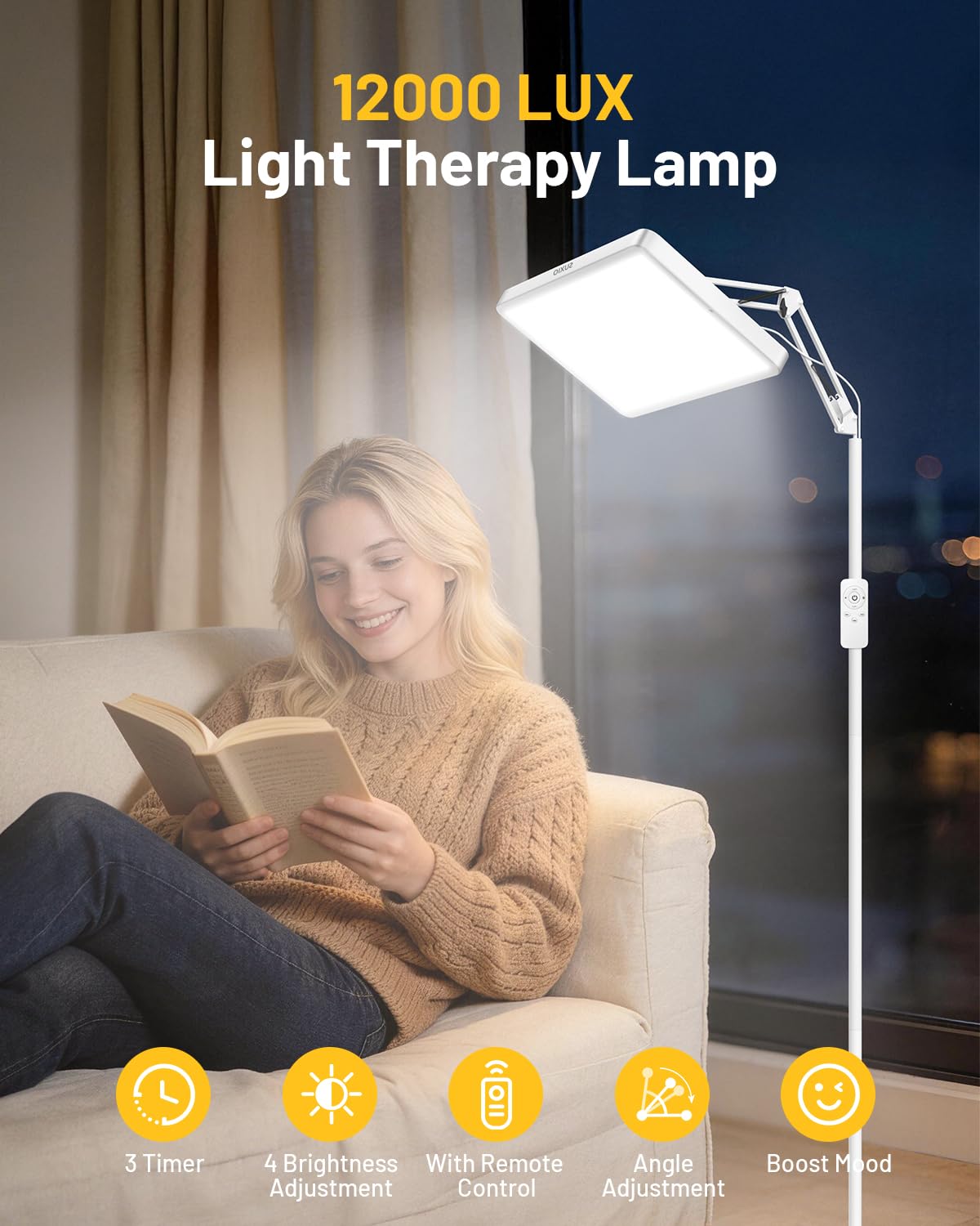 SUXIO lámpara con control remoto magnético para comodidad