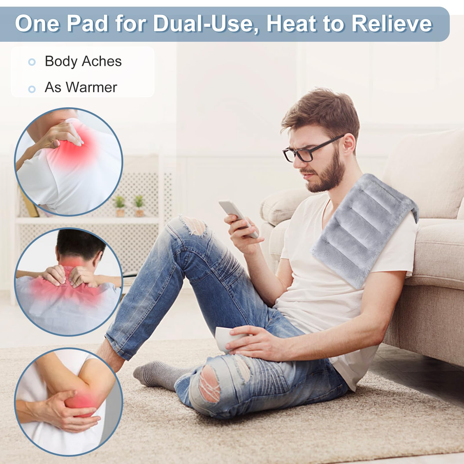 SUZZIPAD almohadilla caliente espalda para confort y relajación muscular