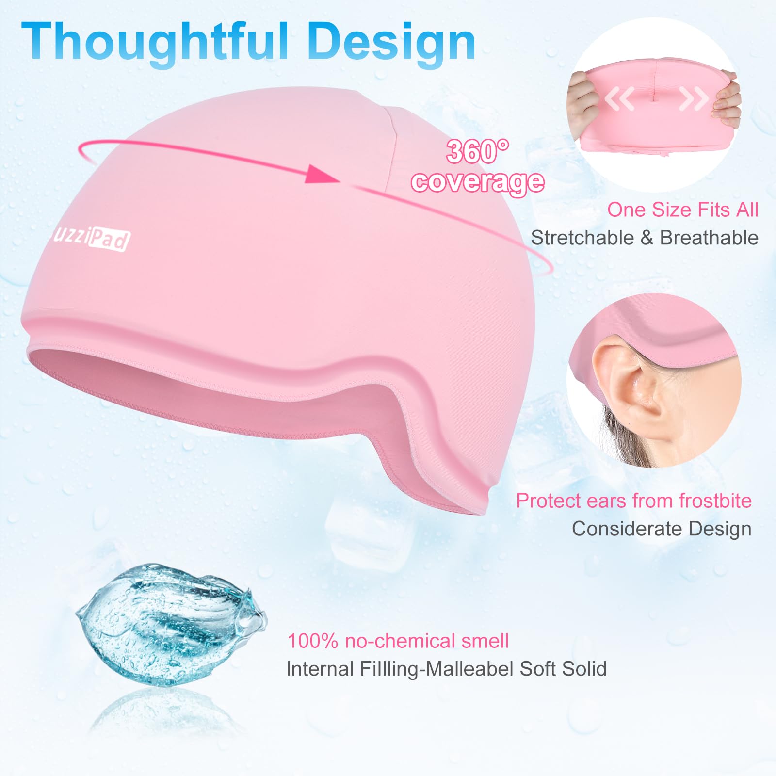 SUZZIPAD diseno higienico protege las orejas durante la terapia fria