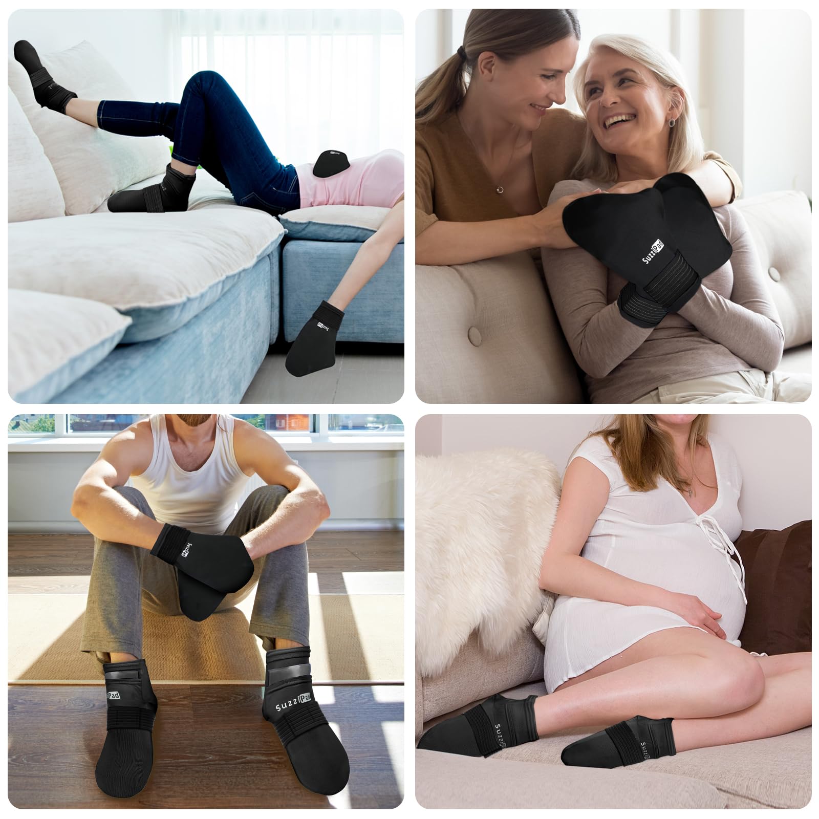 SuzziPad paquetes-gel reemplazables para continuar sesiones de enfriamiento.