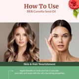 Hidratación suave de piel gracias al camelia SVA