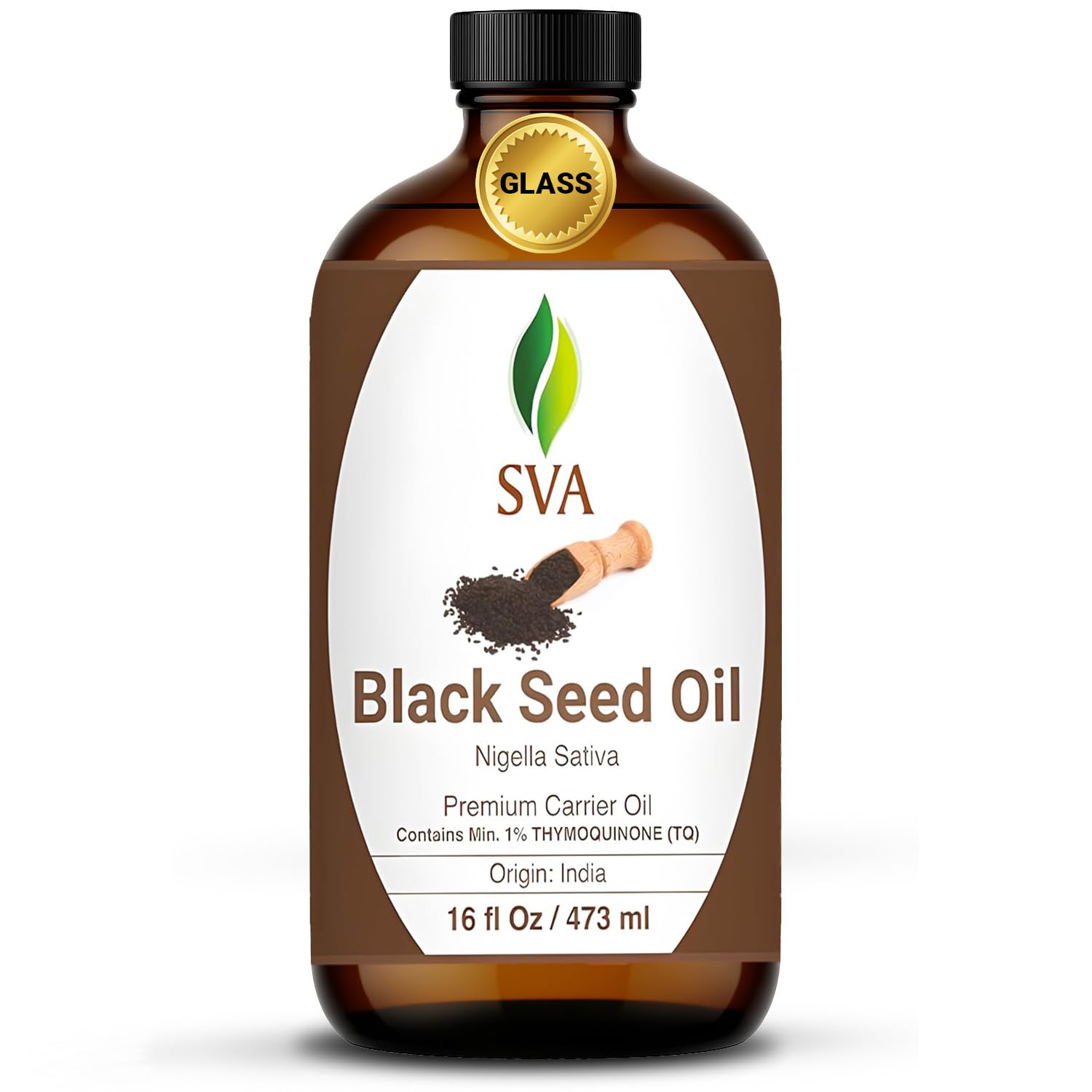 SVA Aceite de semilla negra en botella, cuidado diario para la piel y cabello.
