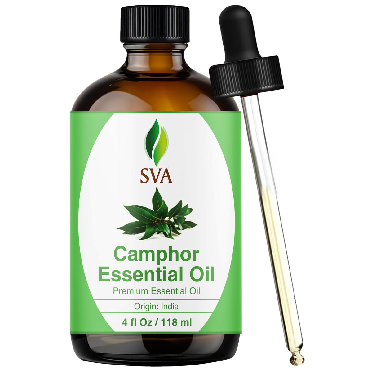 Aceite de alcanfor SVA en botella con gotero para aroma suave y controlado