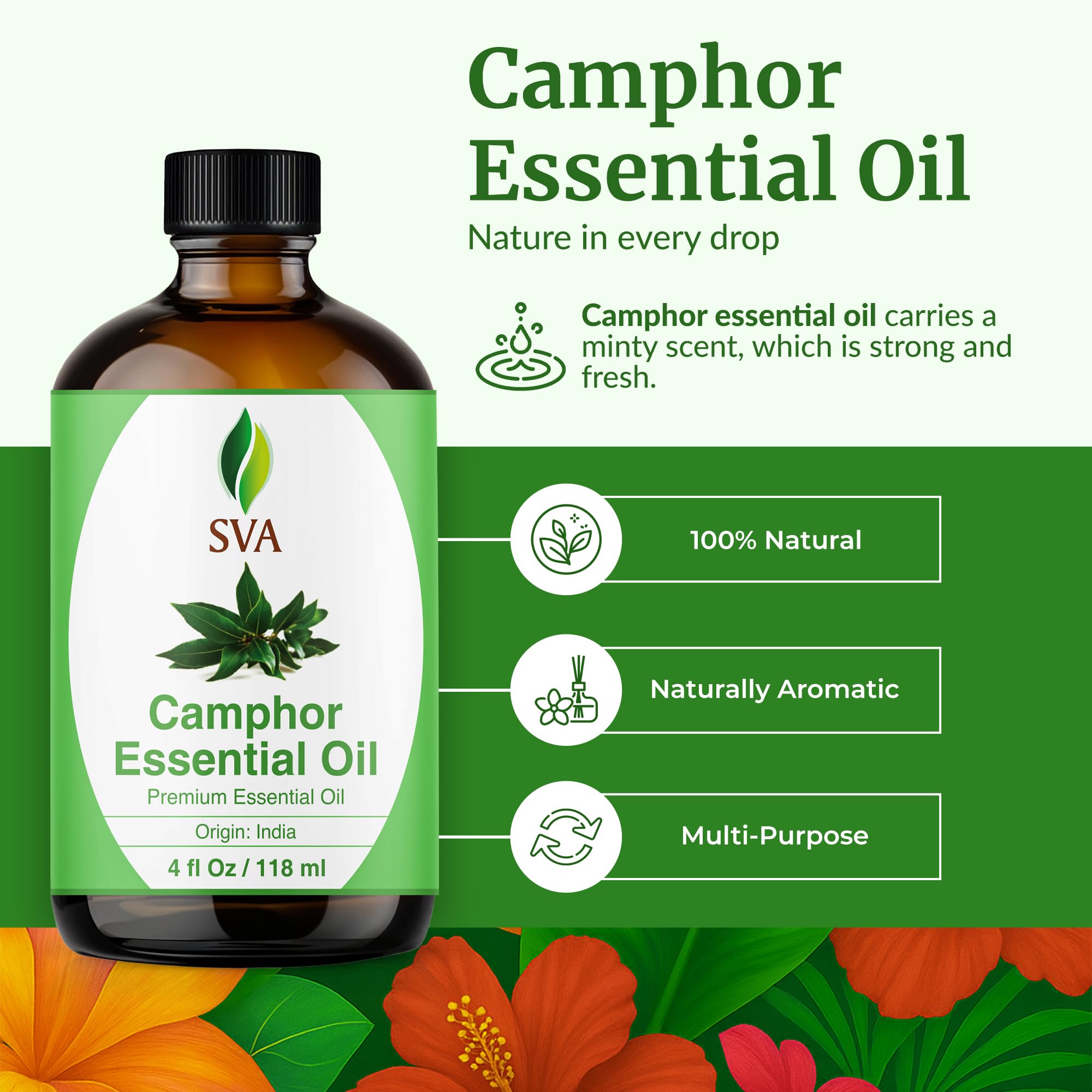Difusor con aceite de alcanfor SVA para aromaterapia y ambiente fresco