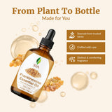 SVA ORGANICS aceite de incienso en cabello y cuero cabelludo