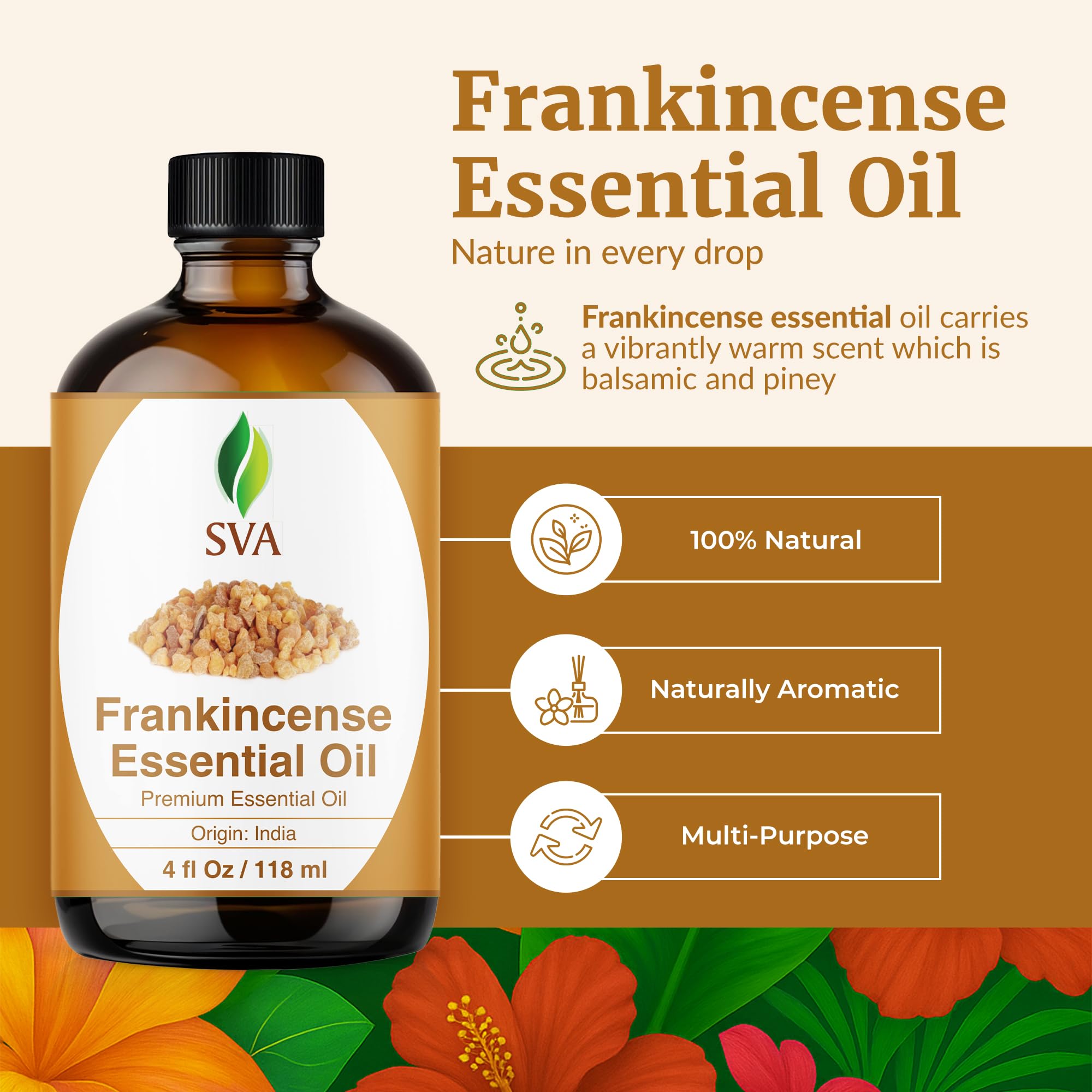 SVA ORGANICS difusor con aceite de incienso para aromaterapia