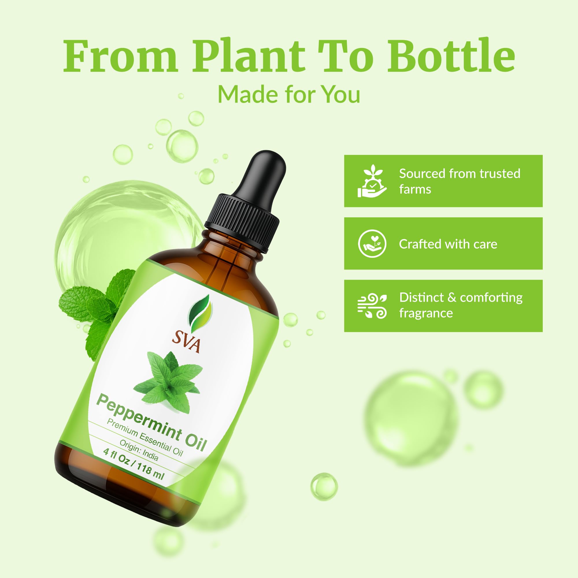 SVA Menta Arvensis: cuidado del cabello y cuero cabelludo con uso regular.