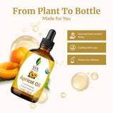 SVA Organics Aceite de albaricoque humecta la piel con absorción suave.