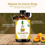 SVA Organics Aceite de albaricoque masaje corporal para piel sedosa.
