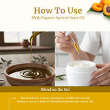 SVA Organics Aceite de albaricoque mezcla con champú para cuidado profundo.