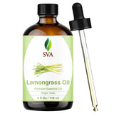 SVA Organics aceite esencial de citronela, botella con gotero para dosificación.