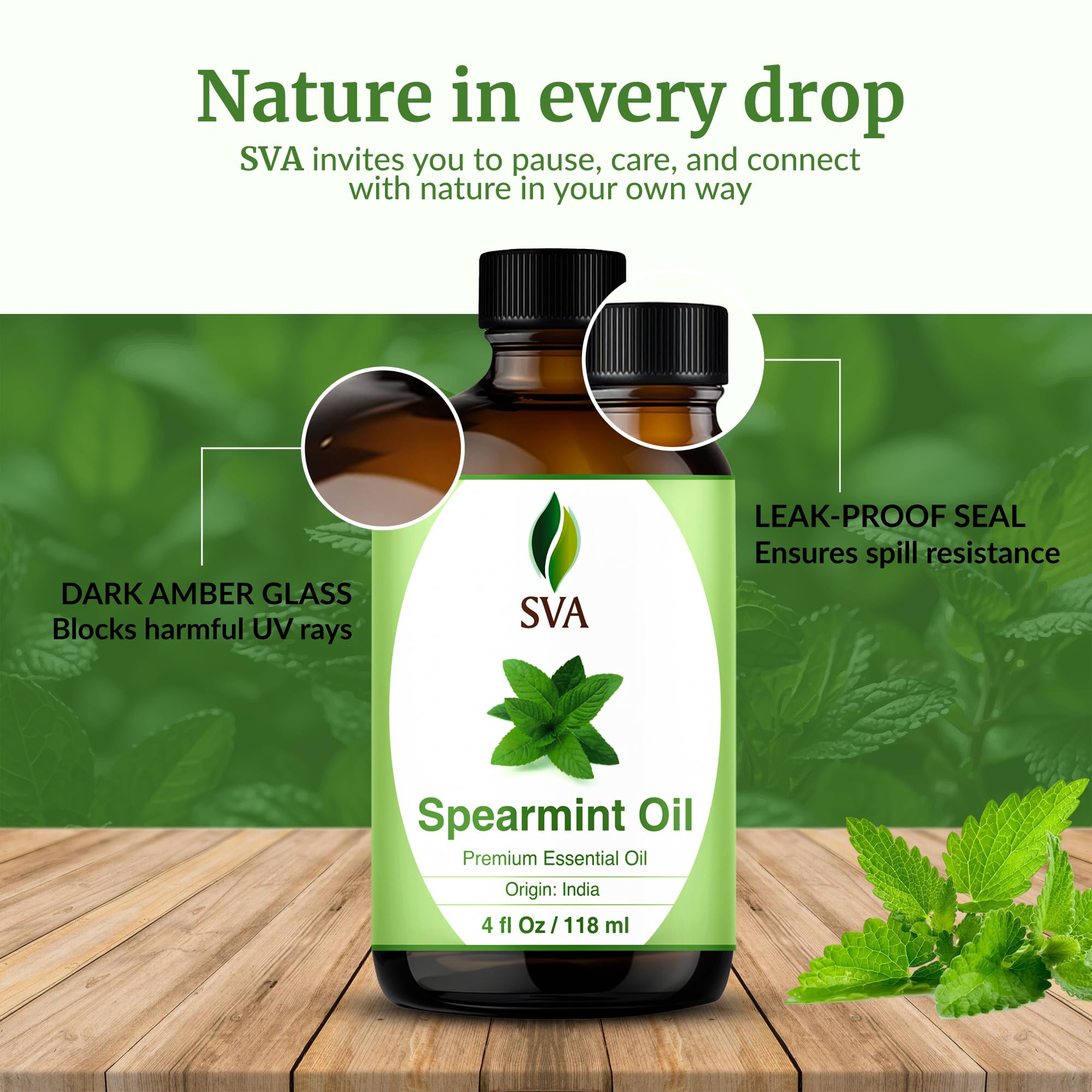 SVA Organics aroma de menta verde en ambiente fresco