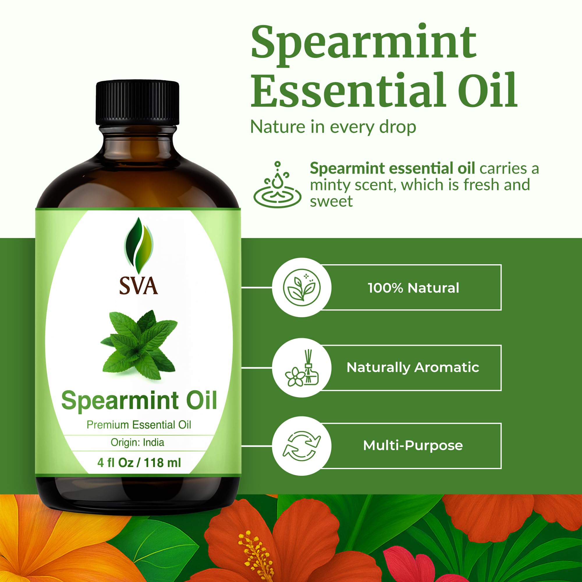 SVA Organics aceite de menta para uso en difusor y ambientación