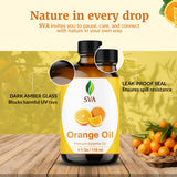 SVA ORGANICS Aceite naranja, bano relajante para una experiencia sensorial.