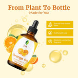 SVA ORGANICS Aceite naranja para cuidado de piel, uso suave y diluido.