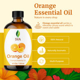 SVA ORGANICS Aceite naranja, dispensador, ideal para diluir en masajes.