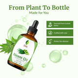 SVA ORGANICS neem oil para cabello y cuero cabelludo, uso semanal.