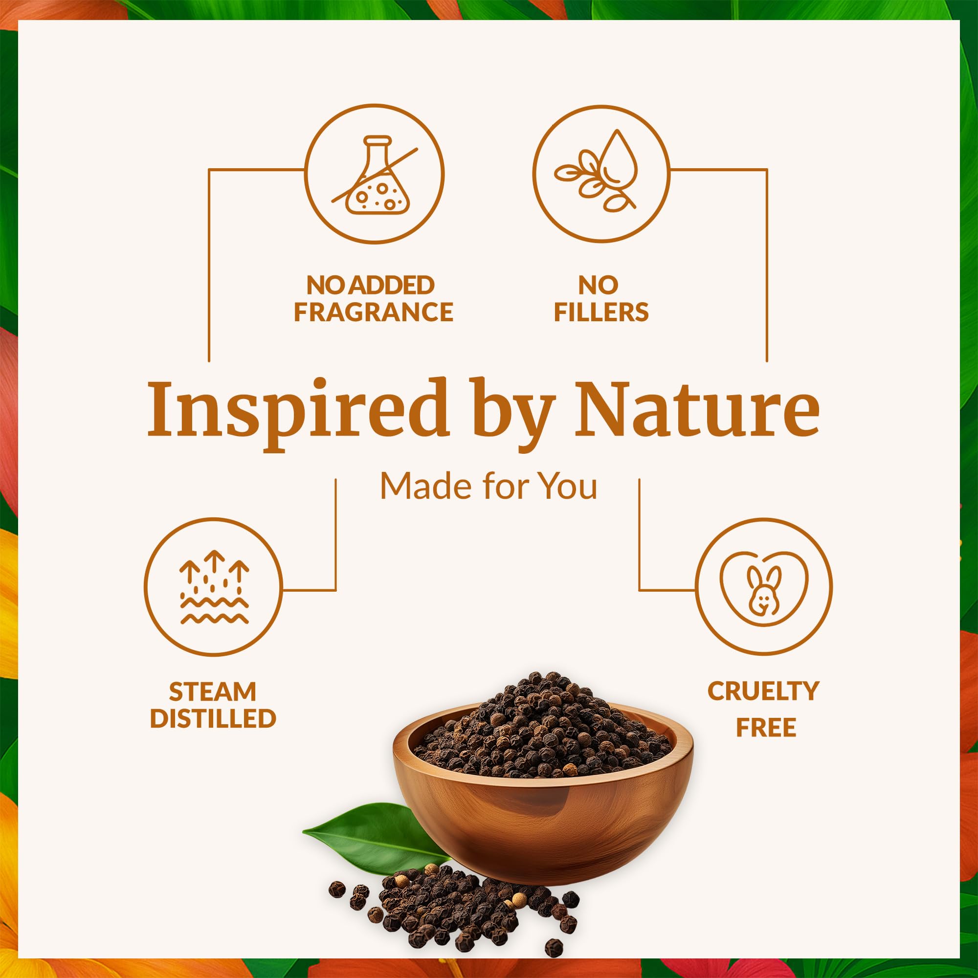 Aceite Pimienta Negra de SVA Organics para piel, mezcla con cremas y lociones