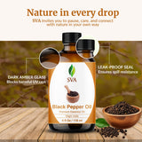 Aceite Pimienta Negra de SVA Organics con gotero para dosis precisas