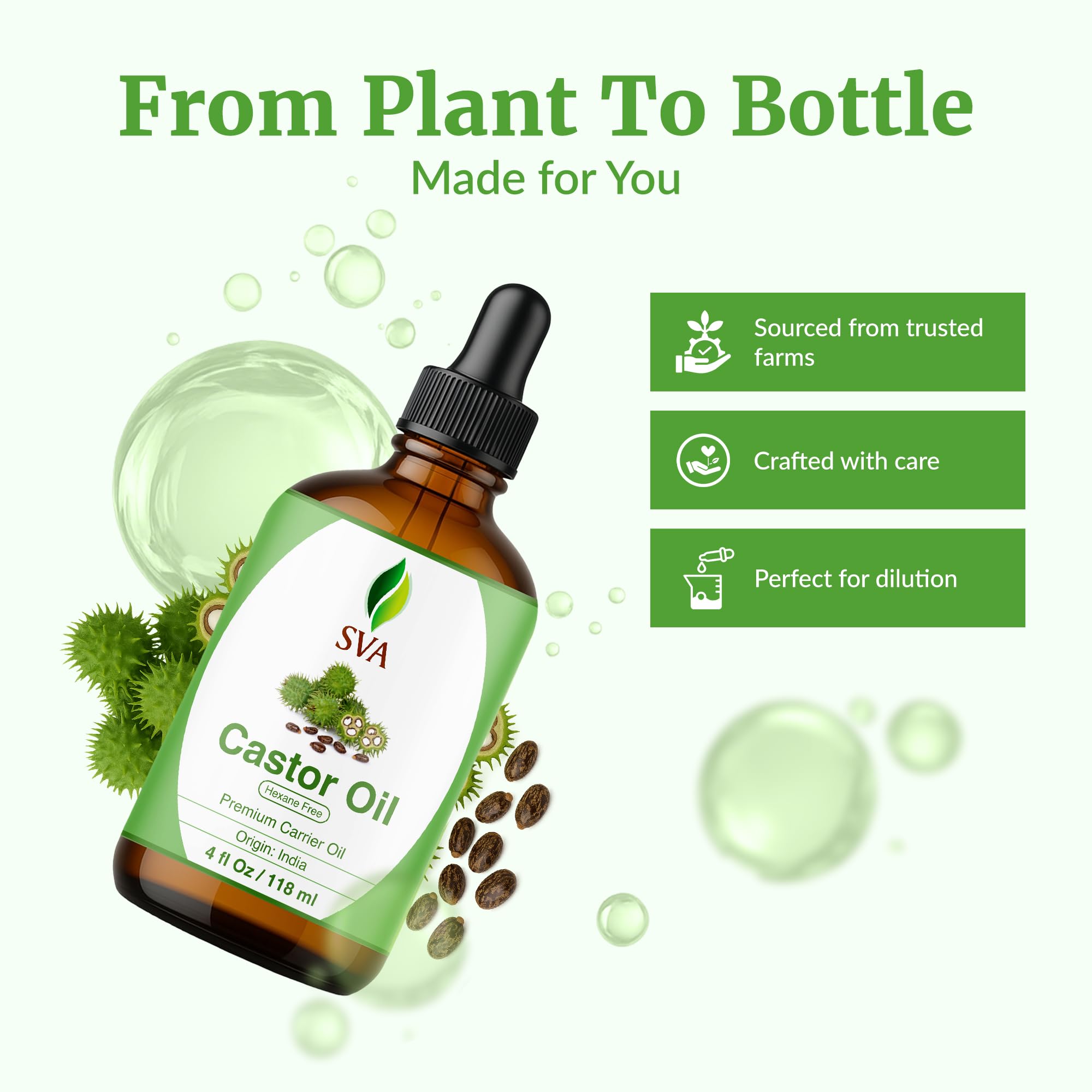SVA ORGANICS Cabello y cuero cabelludo con aceite de ricino