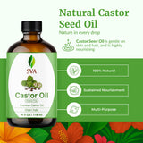 SVA ORGANICS Aceite de ricino con gotero para aplicación precisa