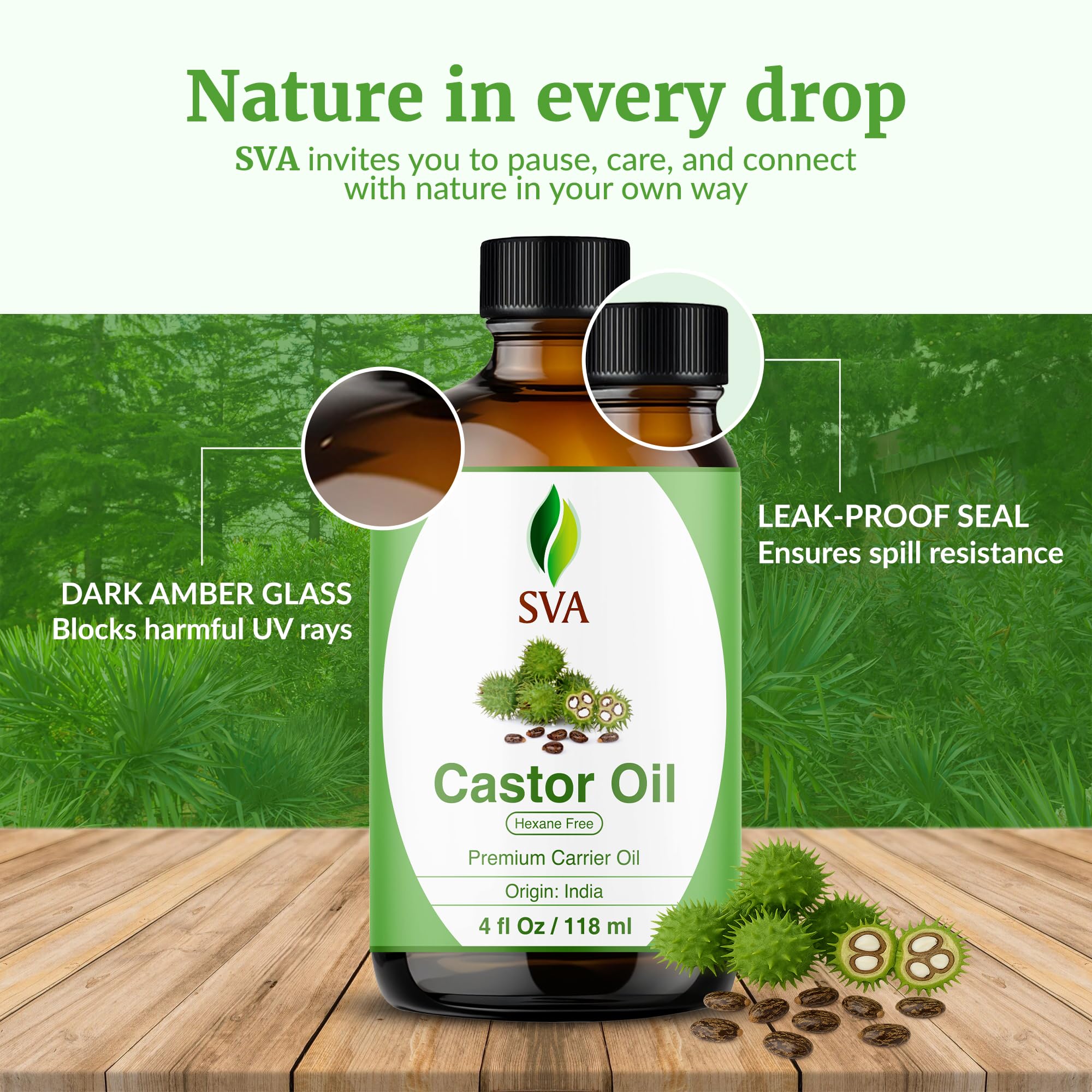 SVA ORGANICS Aporte en cremas y lociones con aceite de ricino