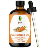 SVA Organics aceite de semilla de zanahoria, botella con gotero para hidratar el rostro