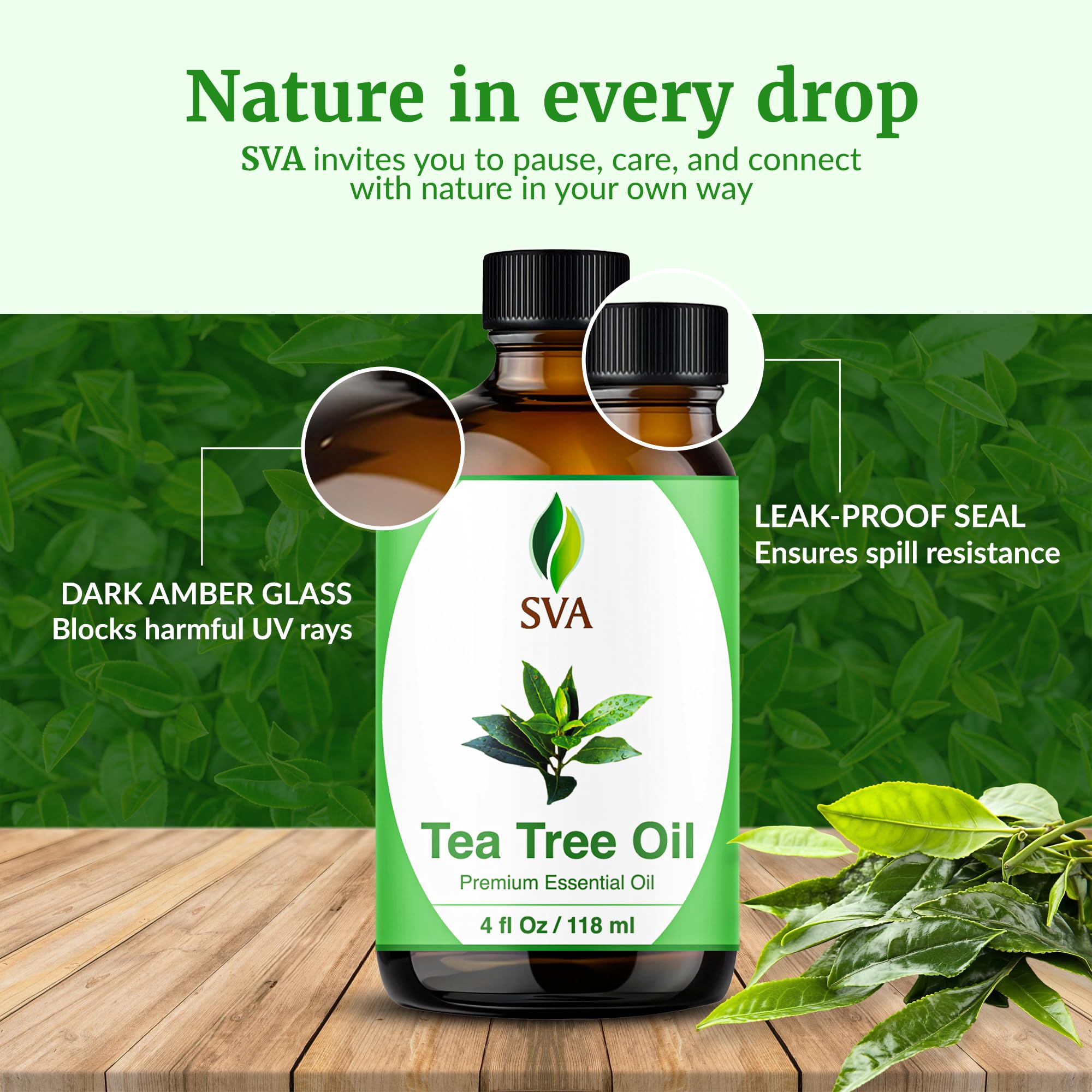 Baño de pies relajante con aceite de árbol de té.