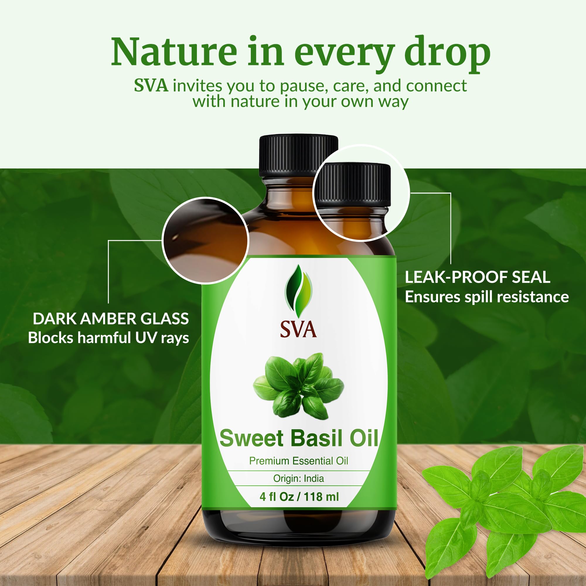 Baño de pies con albahaca dulce de SVA ORGANICS para relajación en casa