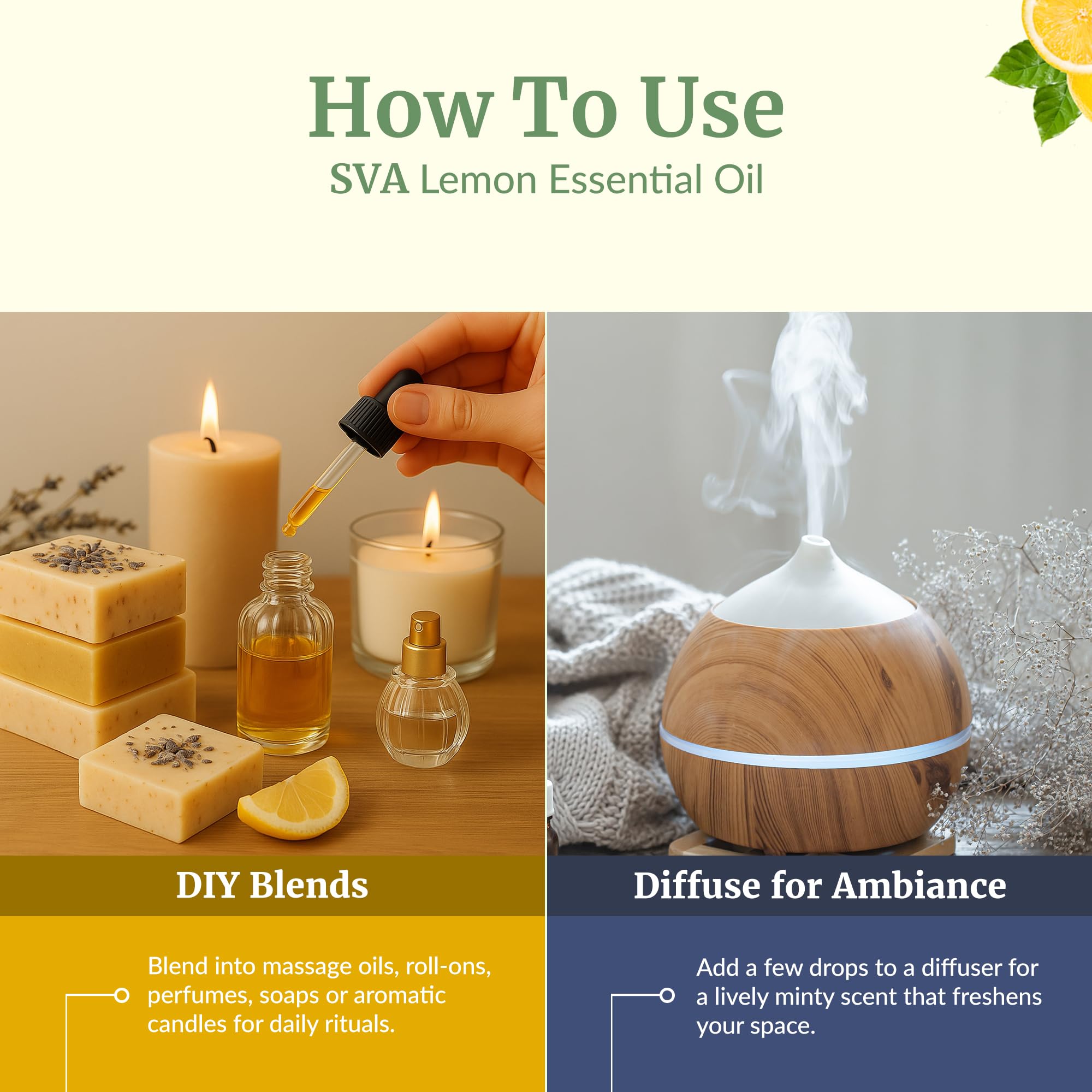 SVA ORGANICS baño relajante con limón, fragancia fresca