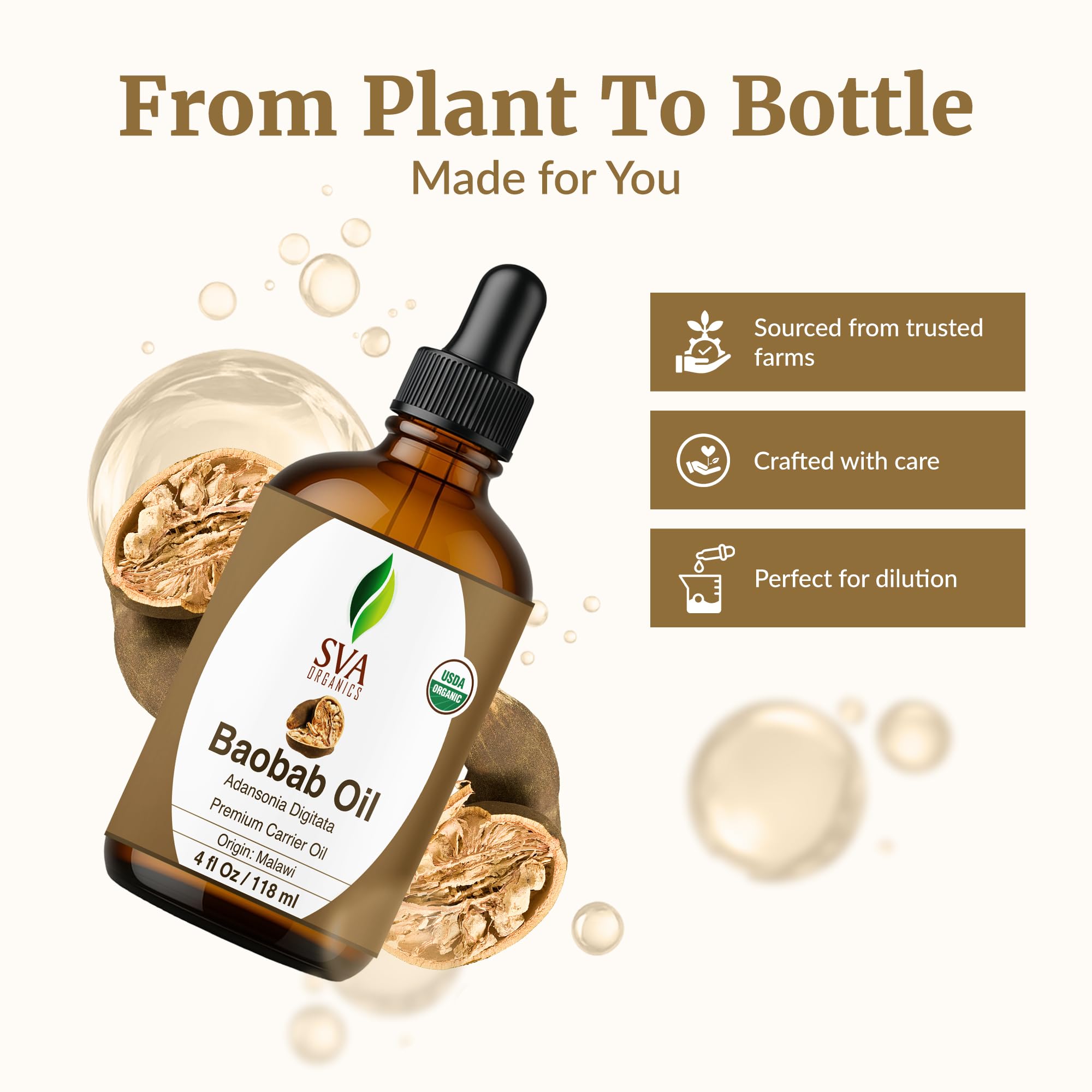 Mezcla con mascarilla para nutrición capilar usando Baobab Oil SVA Organics.
