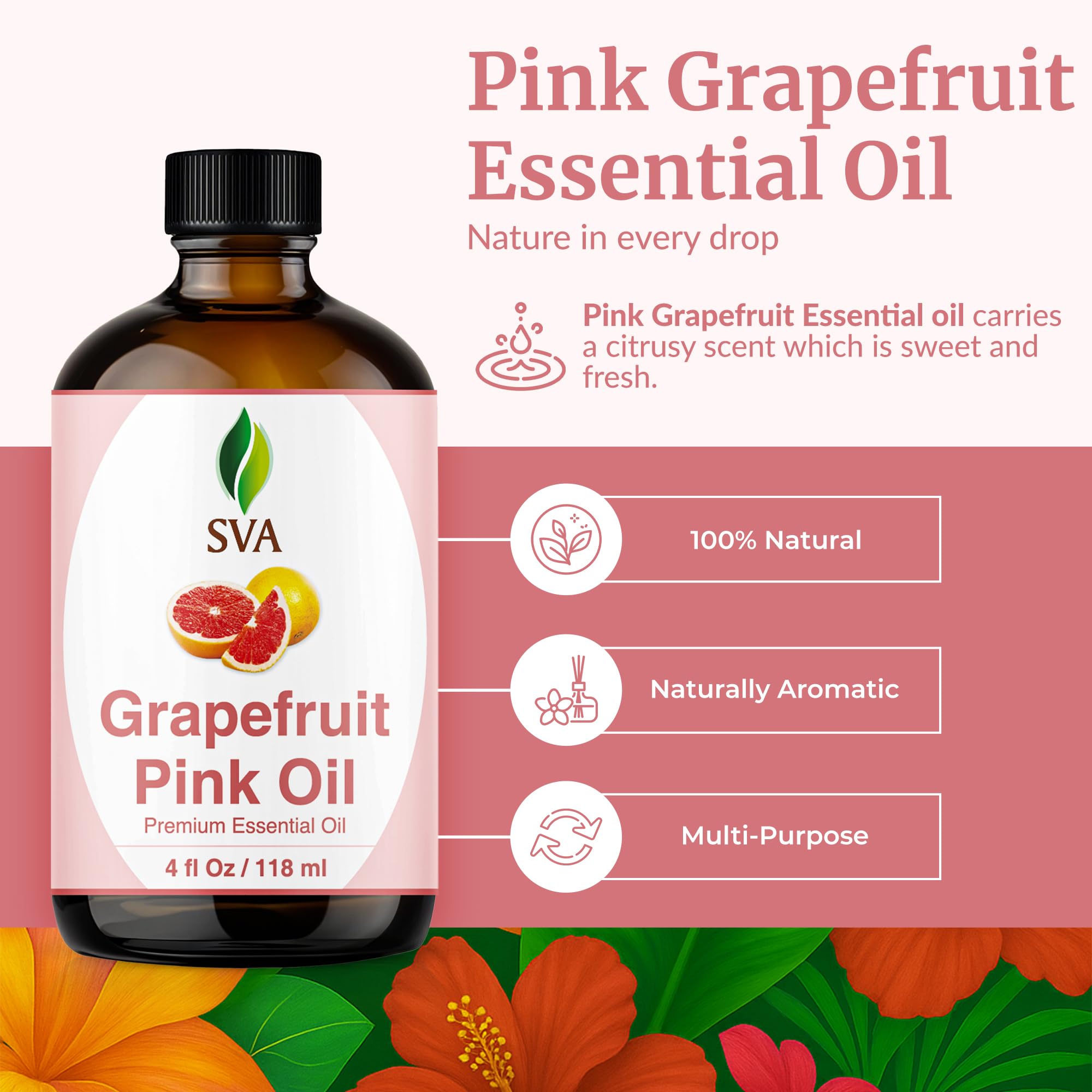 SVA Grapefruit Pink: aroma cítrico perfecto para difusor en casa.