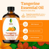 SVA ORGANICS Mandarina: aroma cítrico para difusor y aromaterapia.